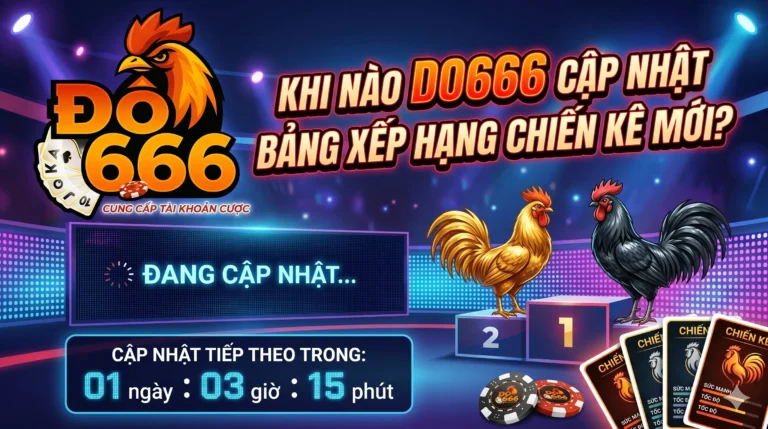 Khi nào Do666 cập nhật bảng xếp hạng chiến kê mới?